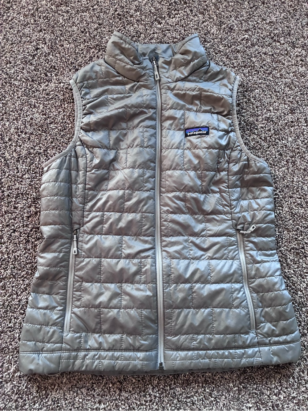 Patagonia Women's Nano Puff Quilted Vest Gray Medium